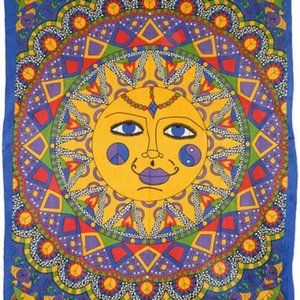 Happy Sun Tapestry, Twin Size